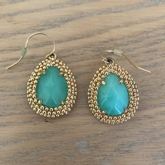 Lilly Pulitzer earrings in gold and aqua - Picture 1 of 3